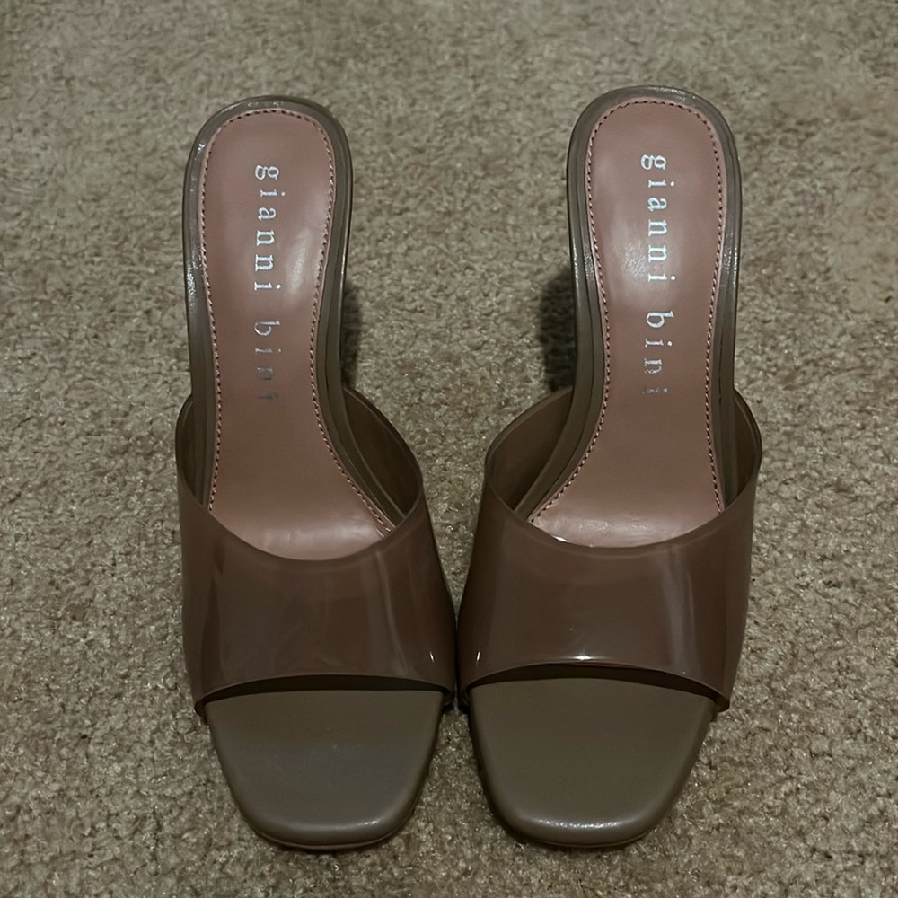 Gianni Bini Oziee Carmel Plastic Clear Unique Heels